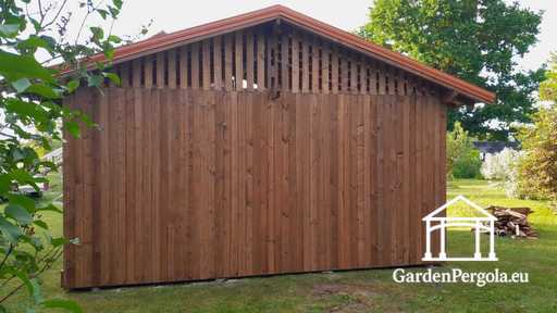 4x6 m Brun Trehage for Hagen
