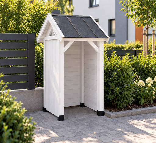 1,3 × 1,3 m søppelskur i tre - garden gazebo pergola
