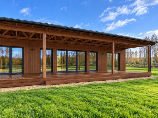 13 x 3 m naturlig treterrasse med trinn