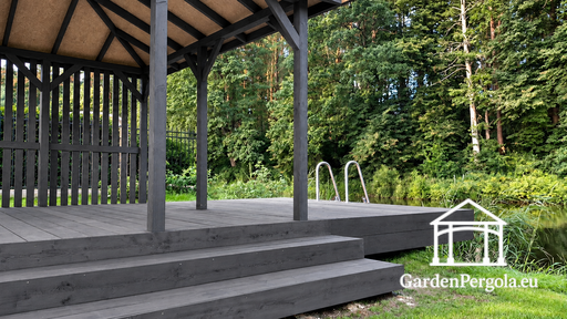 3 x 5 m treterrasse for svømmeområde